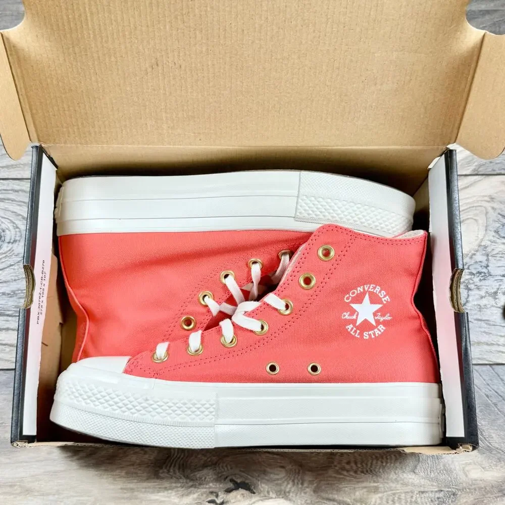 NIB Converse Chuck Taylor All Star Lift Platform Hi Sneaker Watermelon Slushy 7 - Picture 12 of 14